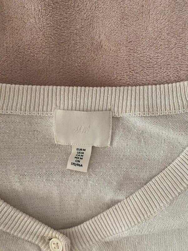 H&M h&m white button up cardigan