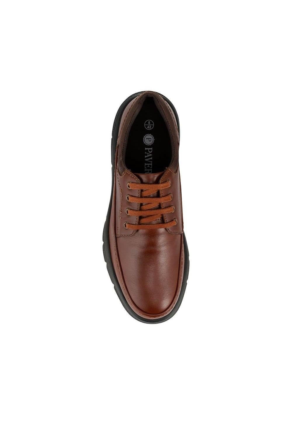 Pavers Pavers Men's Casual Lightweight Lace Up Shoes in Tan - 4