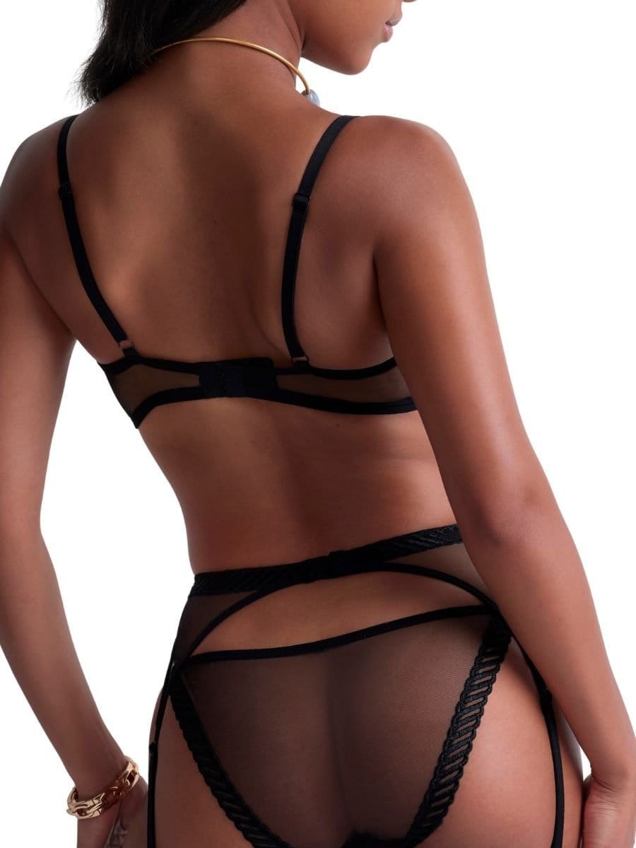 Aubade Aubade Women's Sheer Emotion Suspender Belt in Black - 4