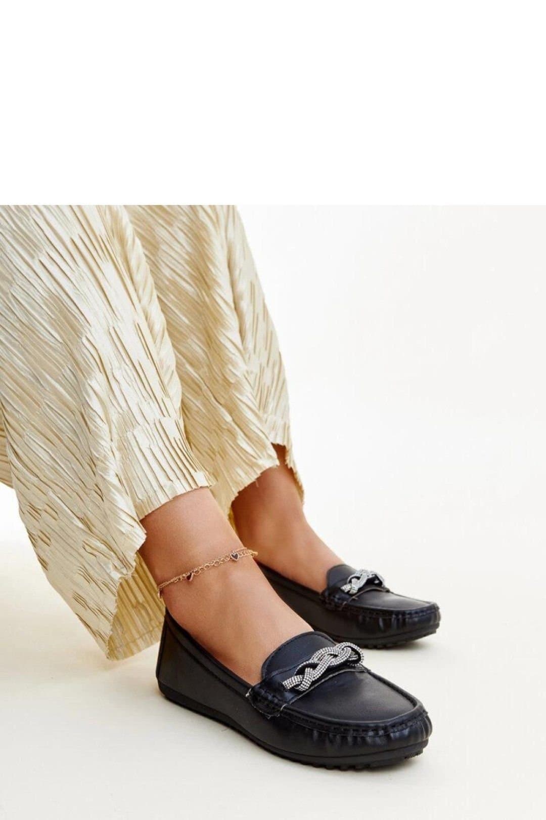 Love Lace Love Lace Women's Adiba Zircon Embellished Moccasins for Elegant Comfort Daily in Black