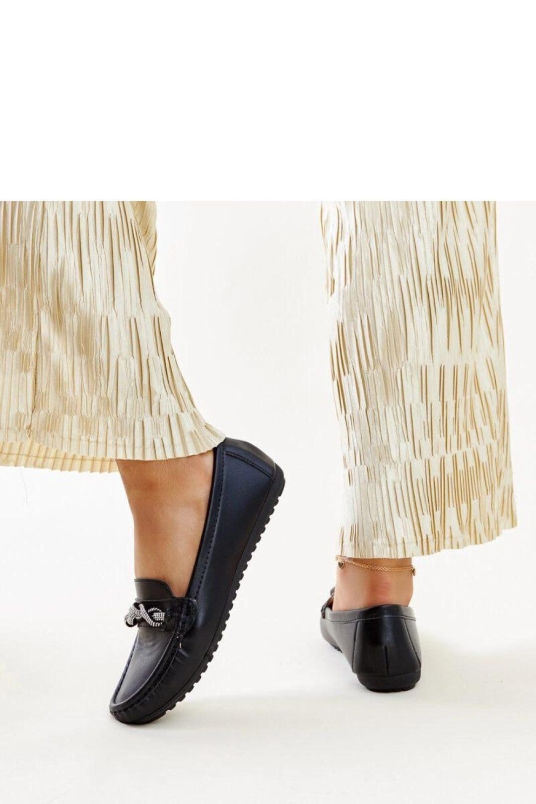 Love Lace Love Lace Women's Adiba Zircon Embellished Moccasins for Elegant Comfort Daily in Black - 4