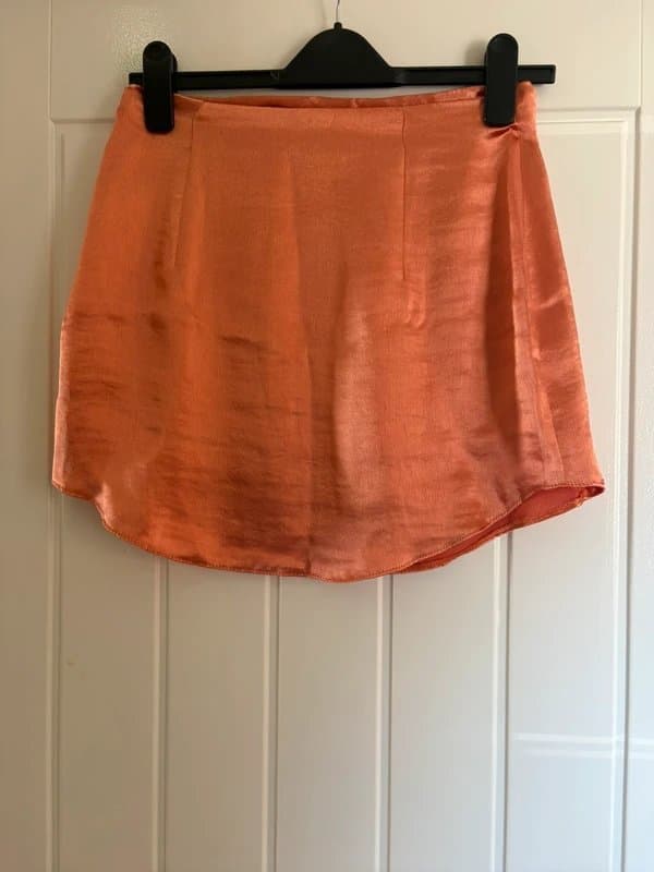 ASOS ASOS orange satin mini skirt
