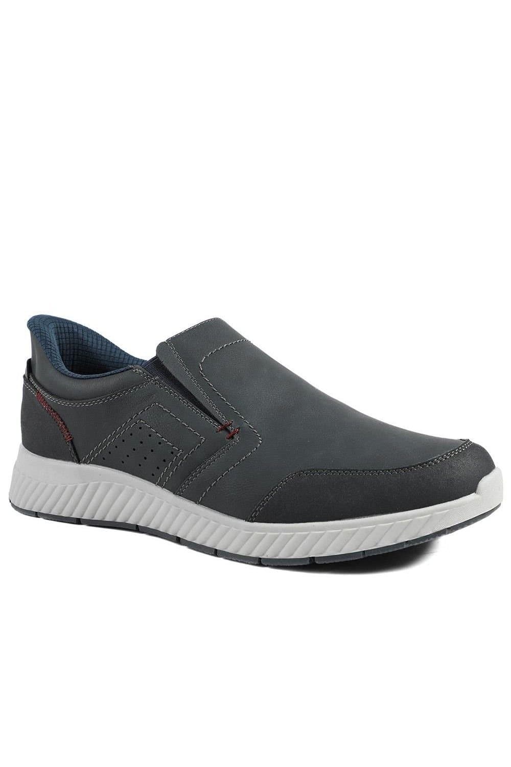 Pavers Pavers Men's Dark Grey Casual Laceless Shoes
