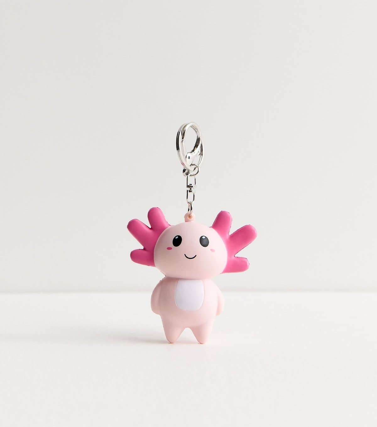 New Look Pink Axolotl Foam Stress Ball Key Ring New Look