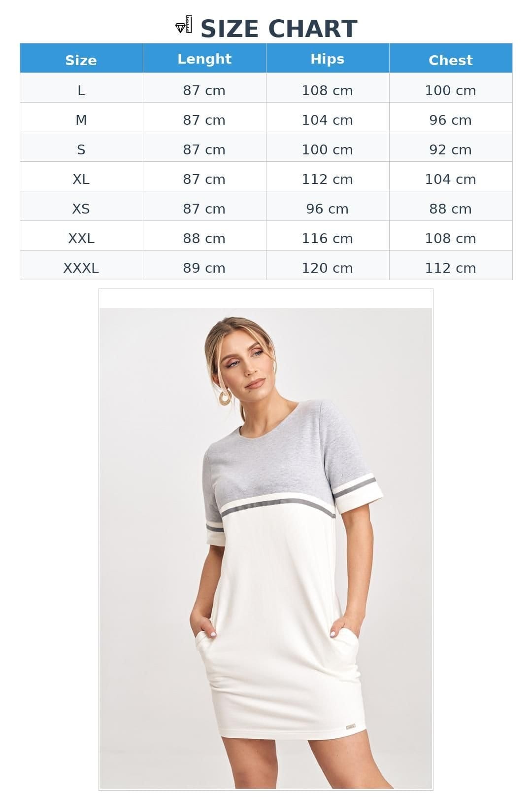Love Lace Love Lace Women's Two Tone Cotton Mini Dress With Belt Pockets Style 198486 in Grey - 4