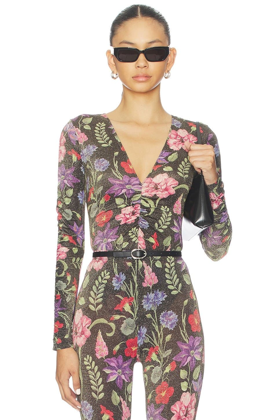 revolve Wildfleur Plunge Bodysuit in Color Wildflower