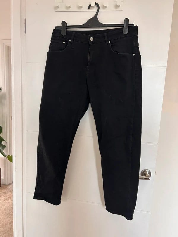 ASOS Black Denim Straight-Leg Jeans