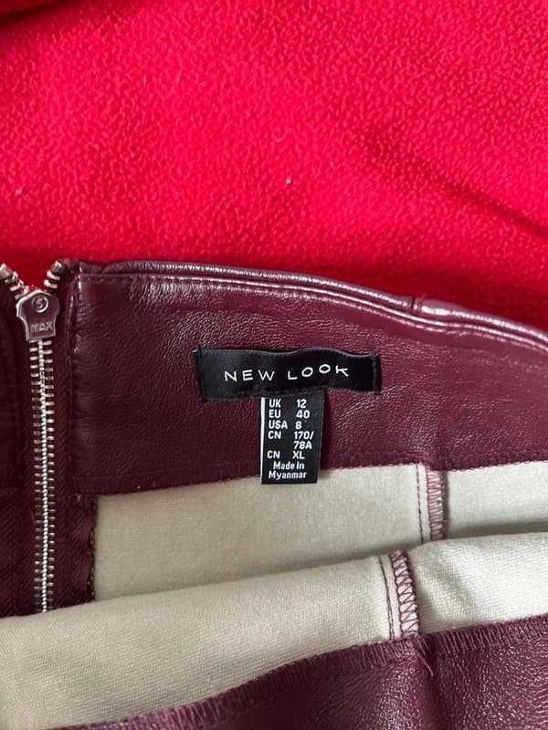 New Look New look leather style size 12 skirt