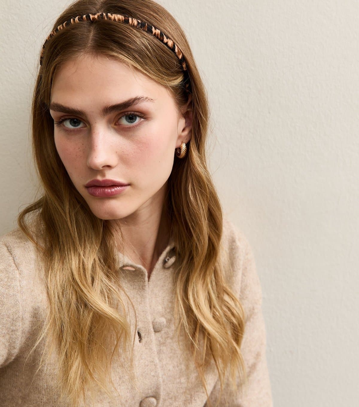 New Look Brown Leopard Print Grippy Headband New Look