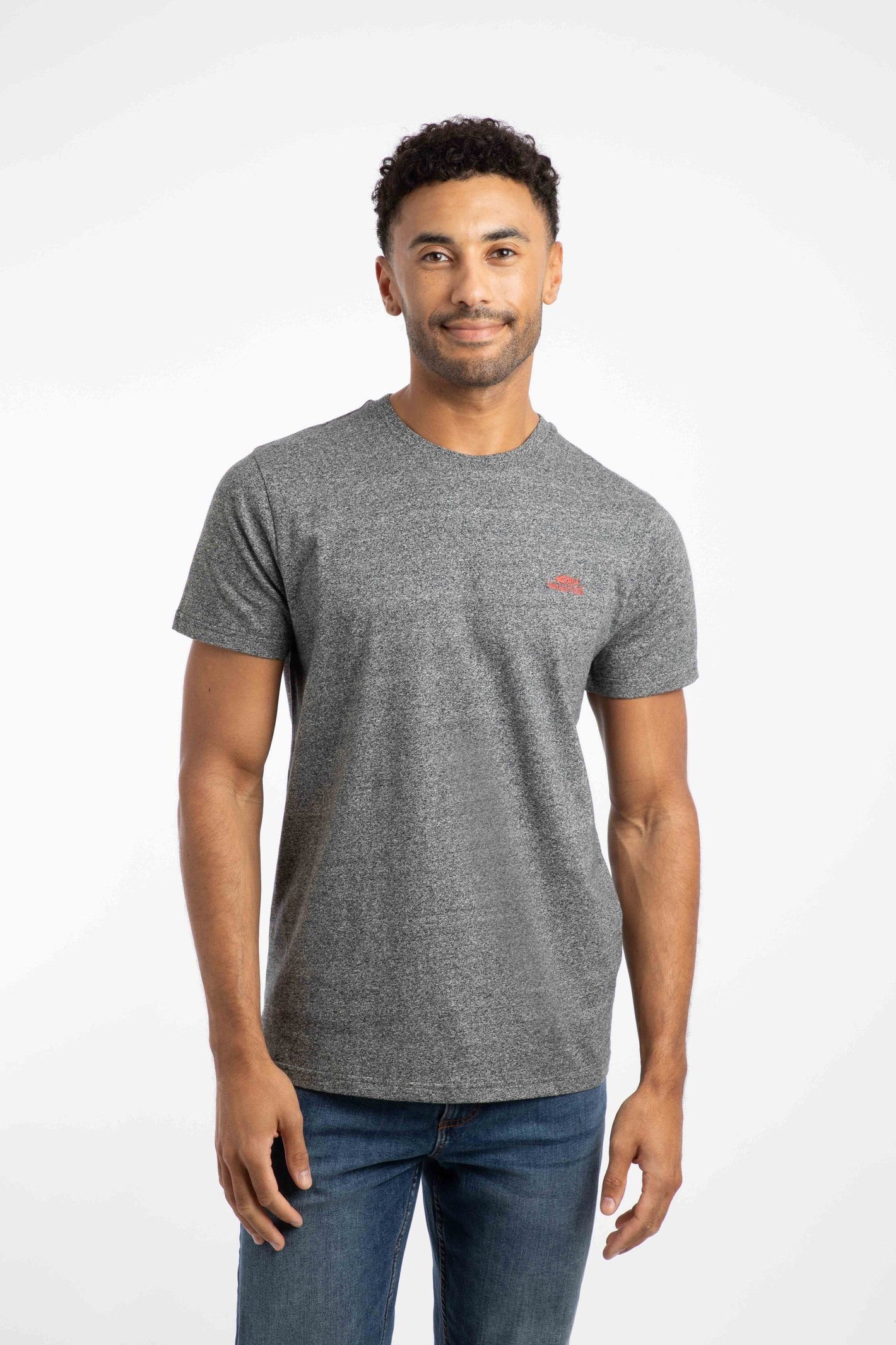Weird Fish Weird Fish Men's Fished Branded T-Shirt in Mid Grey - 1