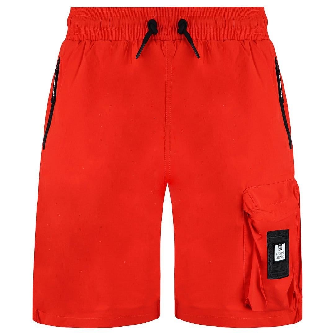 Weekend Offender Weekend Offender Men's Stretch Waist Sunrise Hills Tango Shorts in Orange - 1