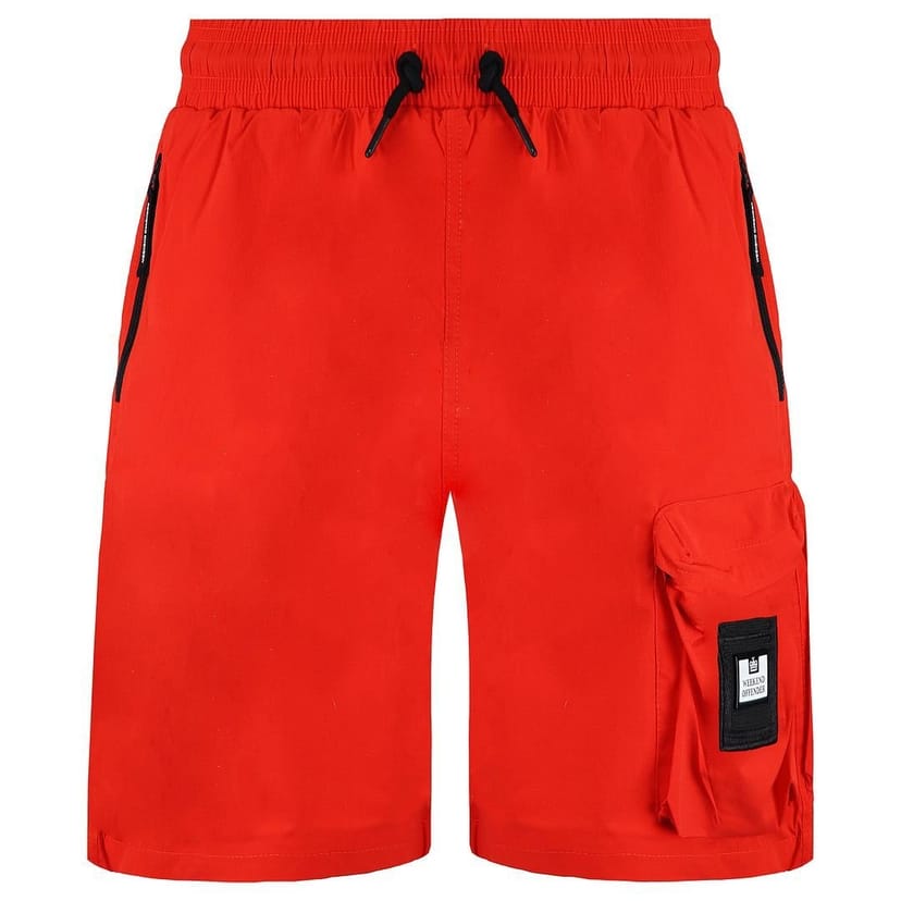 Weekend Offender Weekend Offender Men's Stretch Waist Sunrise Hills Tango Shorts in Orange - 1