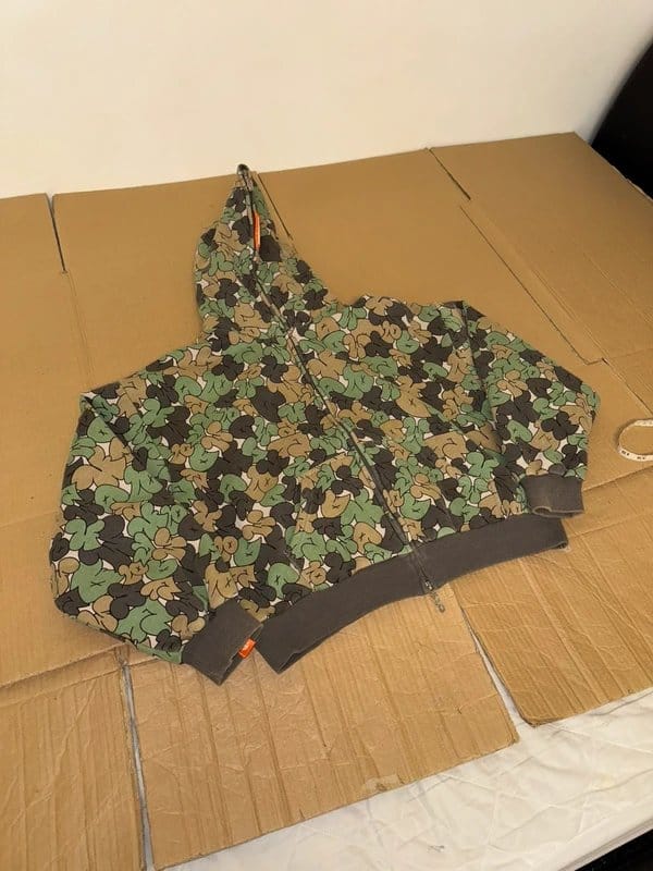 NAMED collective Named Collective Unisex Green Camo Hoodie S/M Limited Streetwear Y2k - 1