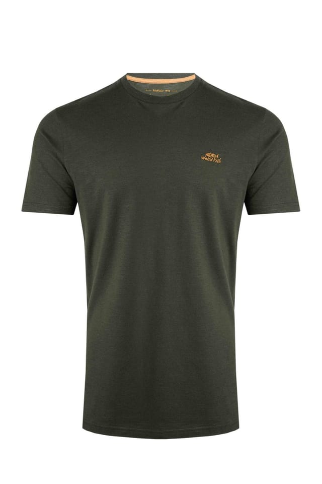 Weird Fish Weird Fish Men's Fished Branded T-Shirt in Dark Green - 2