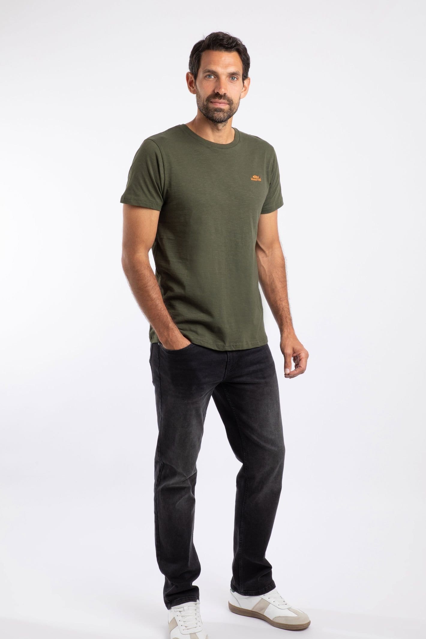 Weird Fish Weird Fish Men's Fished Branded T-Shirt in Dark Green - 4