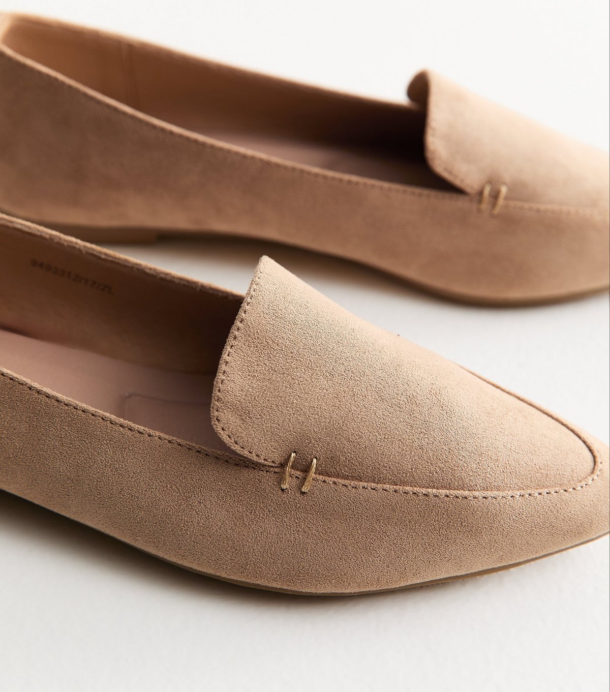 New Look Women's Camel Faux Suede Pointed Toe Flats Vegan New Look - 3