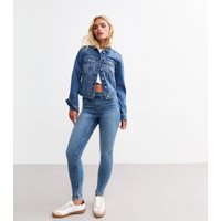 New Look Women's Petite Blue Mid Rise Lift & Shape Emilee Jeggings New Look - 3