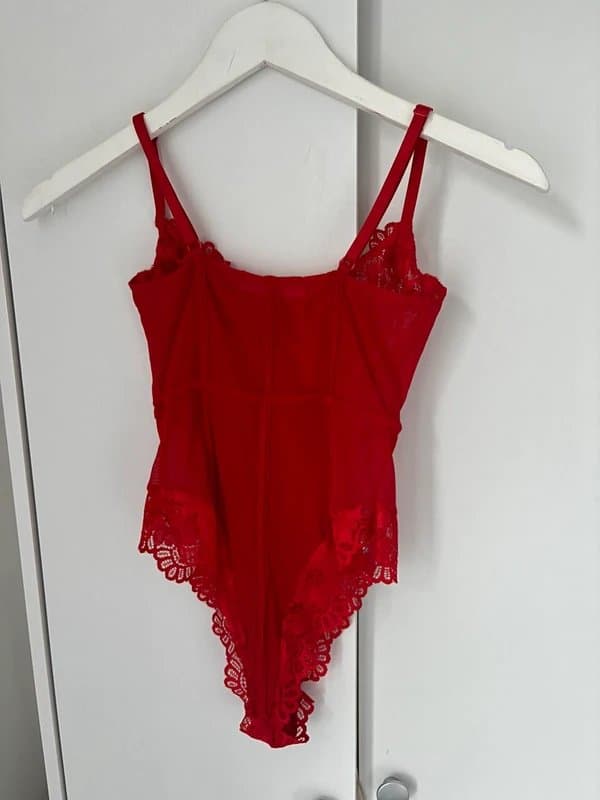 ASOS ASOS Saint Genies Red Lace Bodysuit