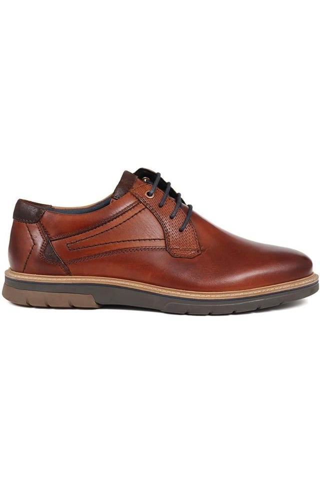 Pavers Pavers Men's Leather Lace-Up Shoes in Brown - 2