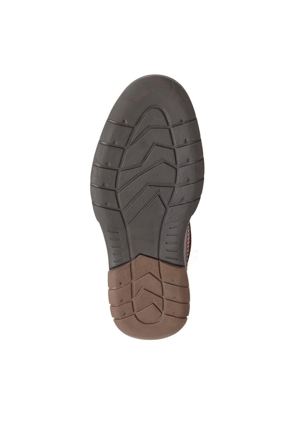 Pavers Pavers Men's Leather Lace-Up Shoes in Brown - 4