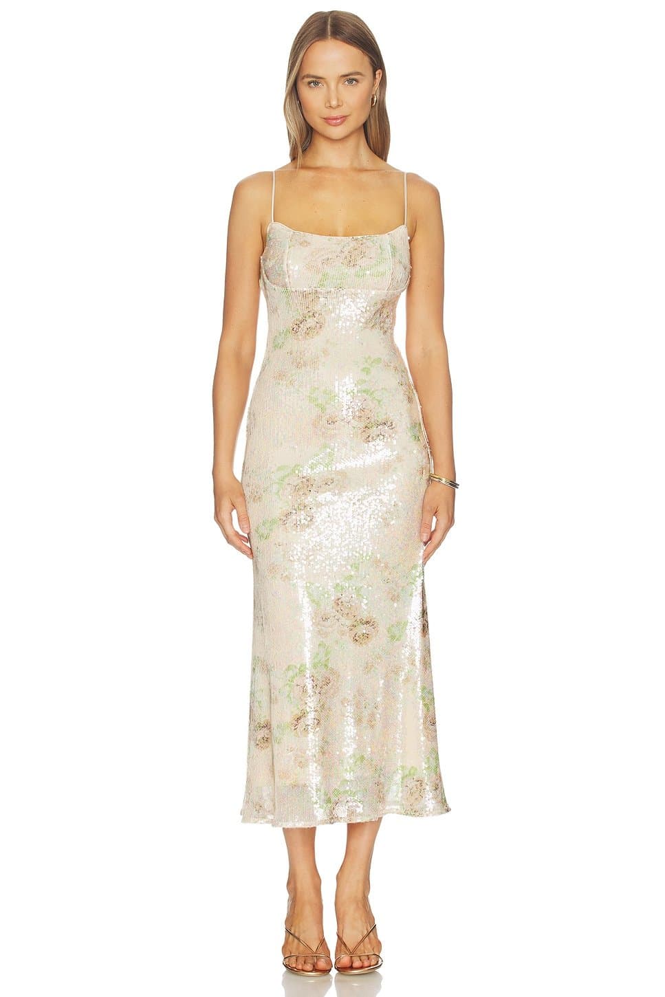revolve Adoni Sequin Mesh Midi Dress