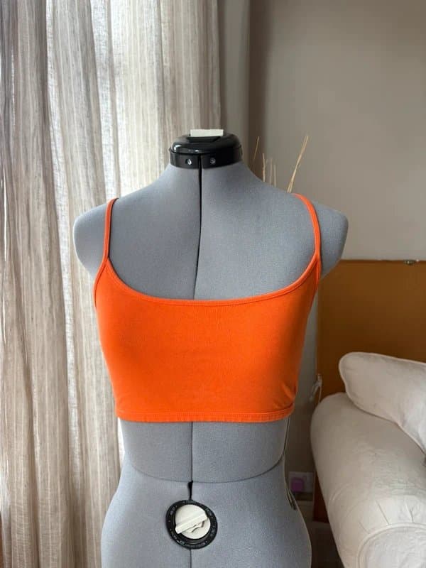 ASOS Orange cami top with cross over straps