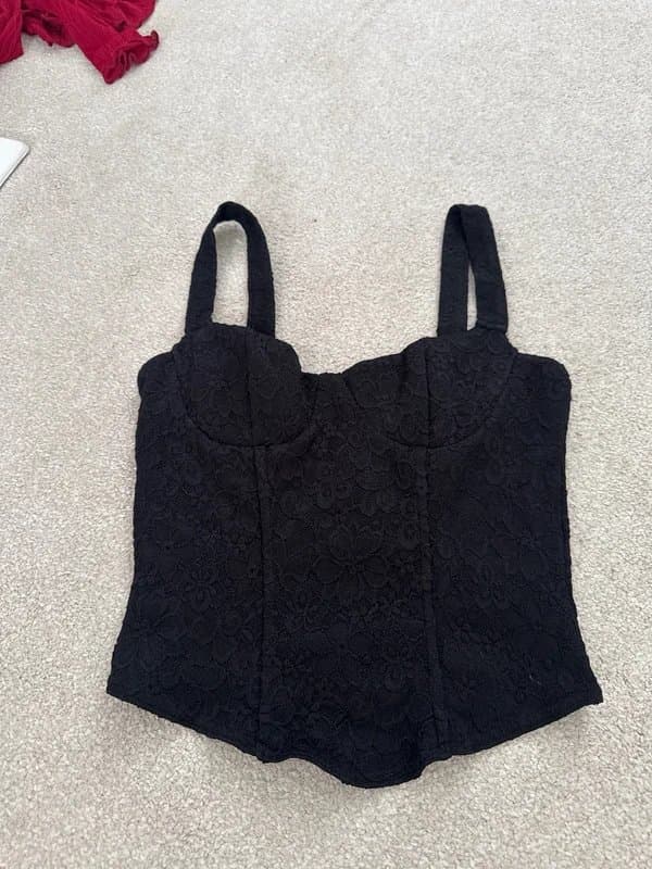ASOS Black Corset Style top