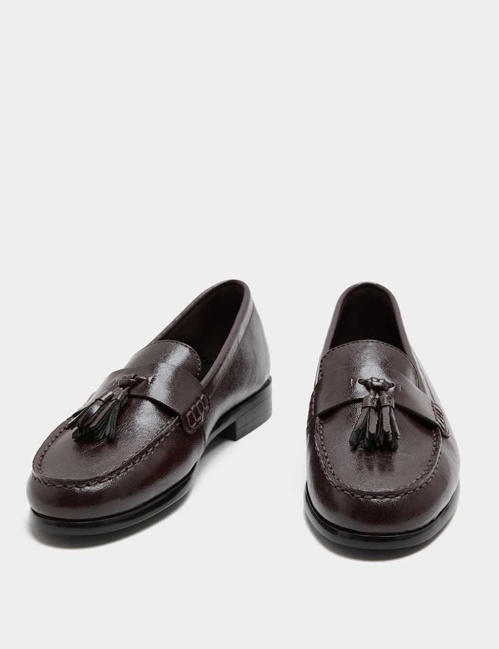 Marks & Spencer M&S Wine Tassel Block Heel Loafers