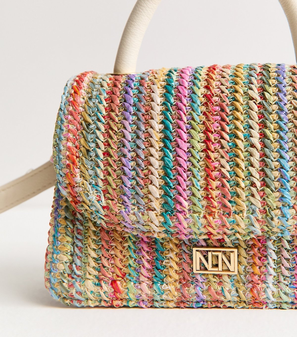 New Look Multicolour Striped Woven Top Handle Bag New Look - 3