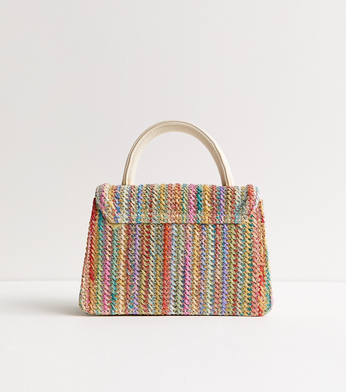 New Look Multicolour Striped Woven Top Handle Bag New Look - 4