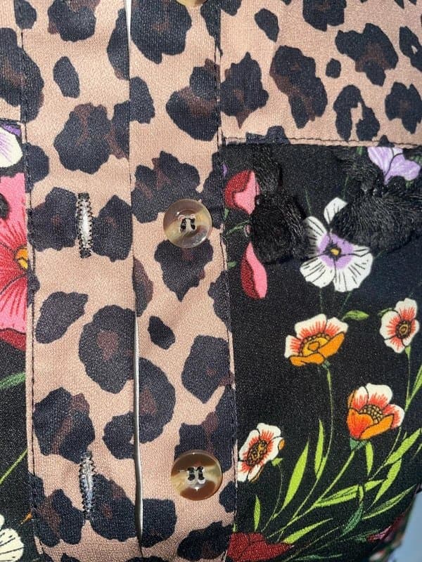 Never Fully Dressed Never fully dressed contrast leopard and flower print size 10