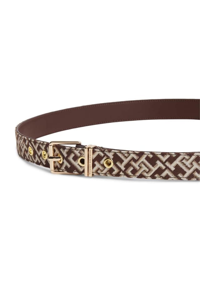 Tommy Hilfiger Tommy Hilfiger Women's Square 2.5 Jacquard Belt Brown - 2