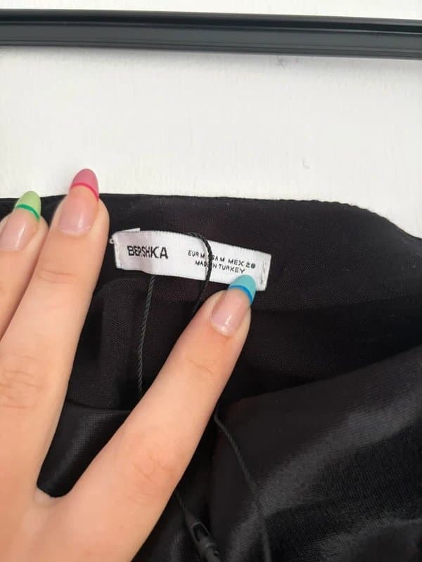 Bershka satin strapless dress