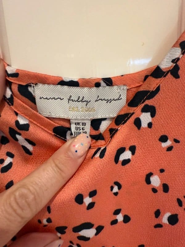 Never Fully Dressed Orange Animal Print Cami