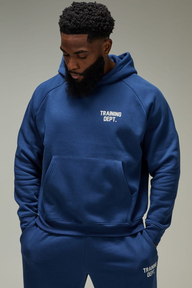 Training Dept. Training Dept. Men's Training Dept Oversized Boxy Hoodie in Navy - 3