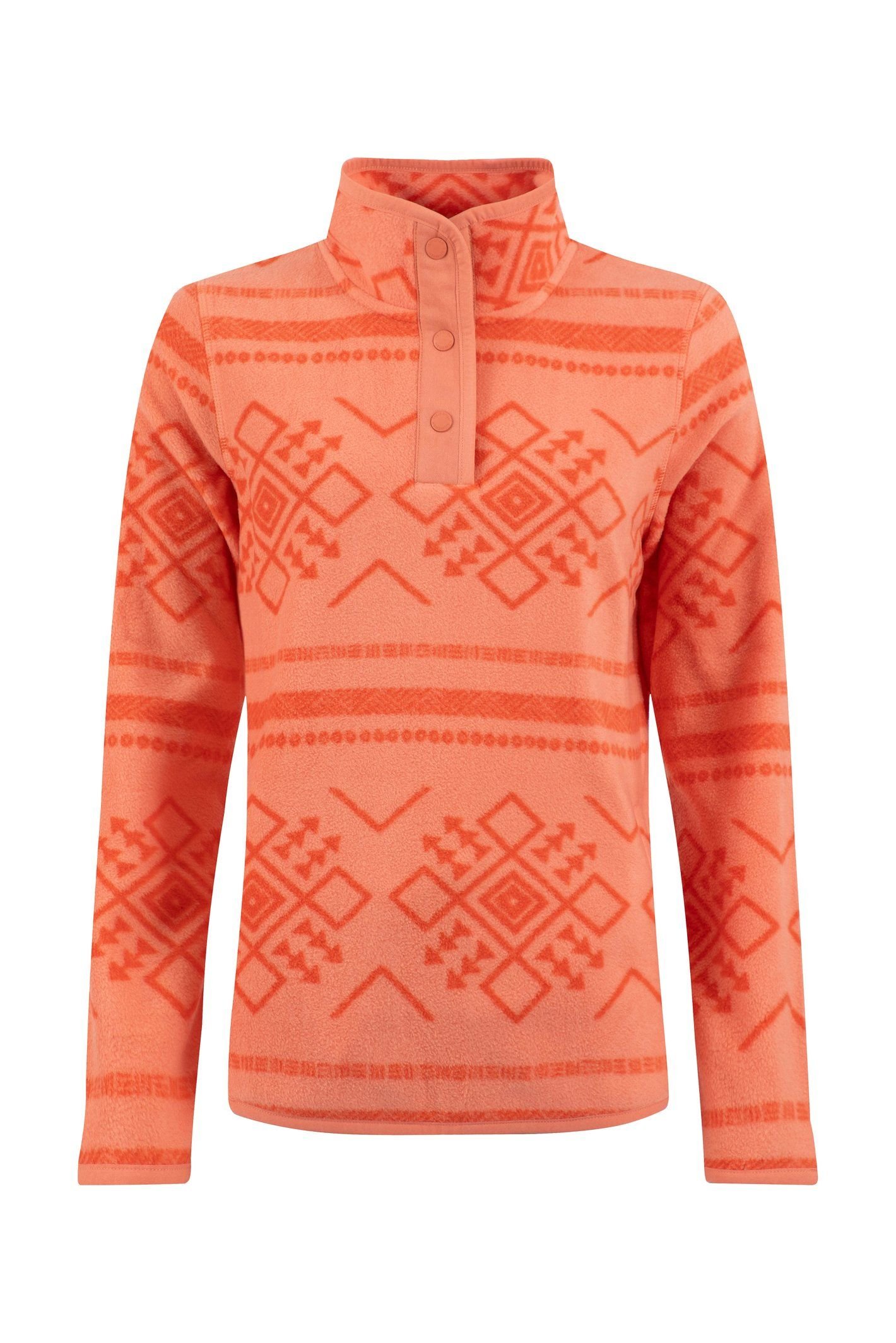 Weird Fish Weird Fish Women's Amy Printed Microfleece in Coral - 2