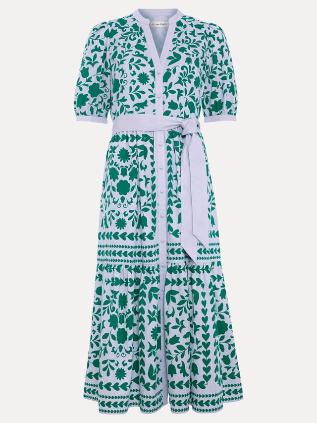 Phase Eight Phase Eight Women's Trinity Printed Midi Dress in Pale Blue - 2
