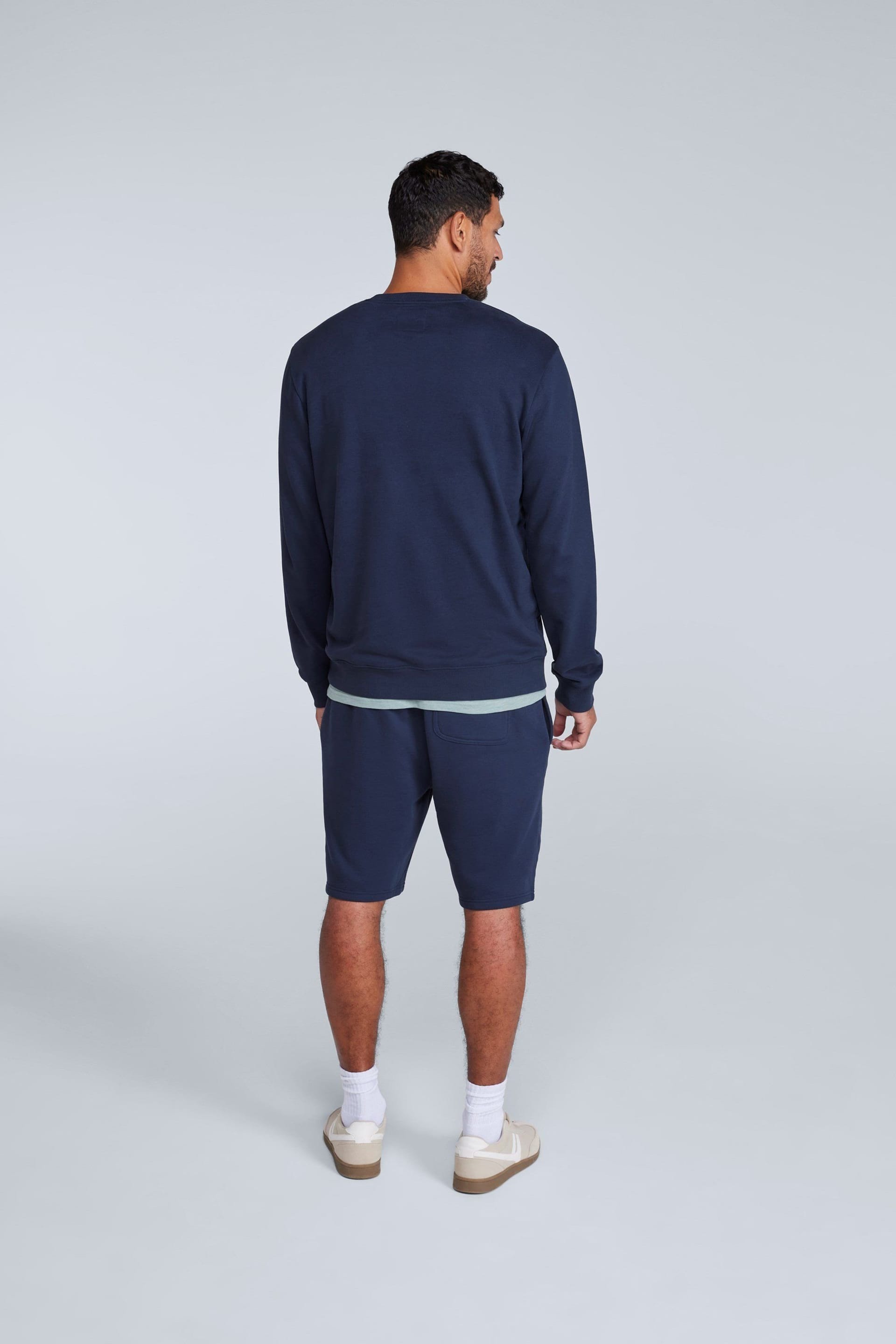 Animal Animal Men's 'Driver' Long Sleeve Soft Cotton Sweatshirt Casual Lightweight Top in Navy - 4