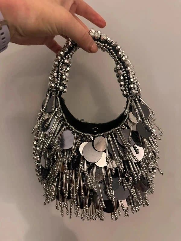 ASOS Silver embellished bag