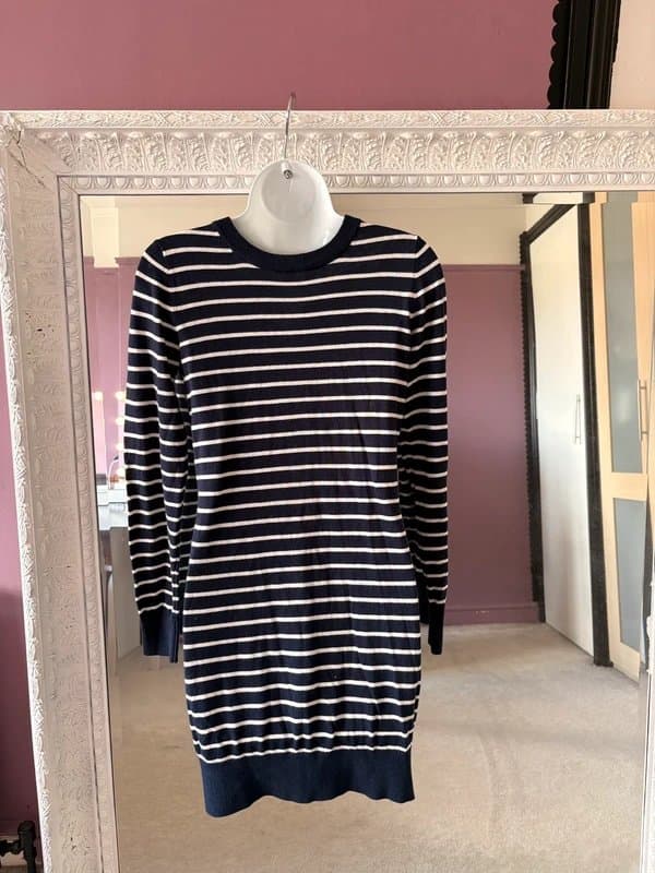 French Connection French connection stripe bow knit dress