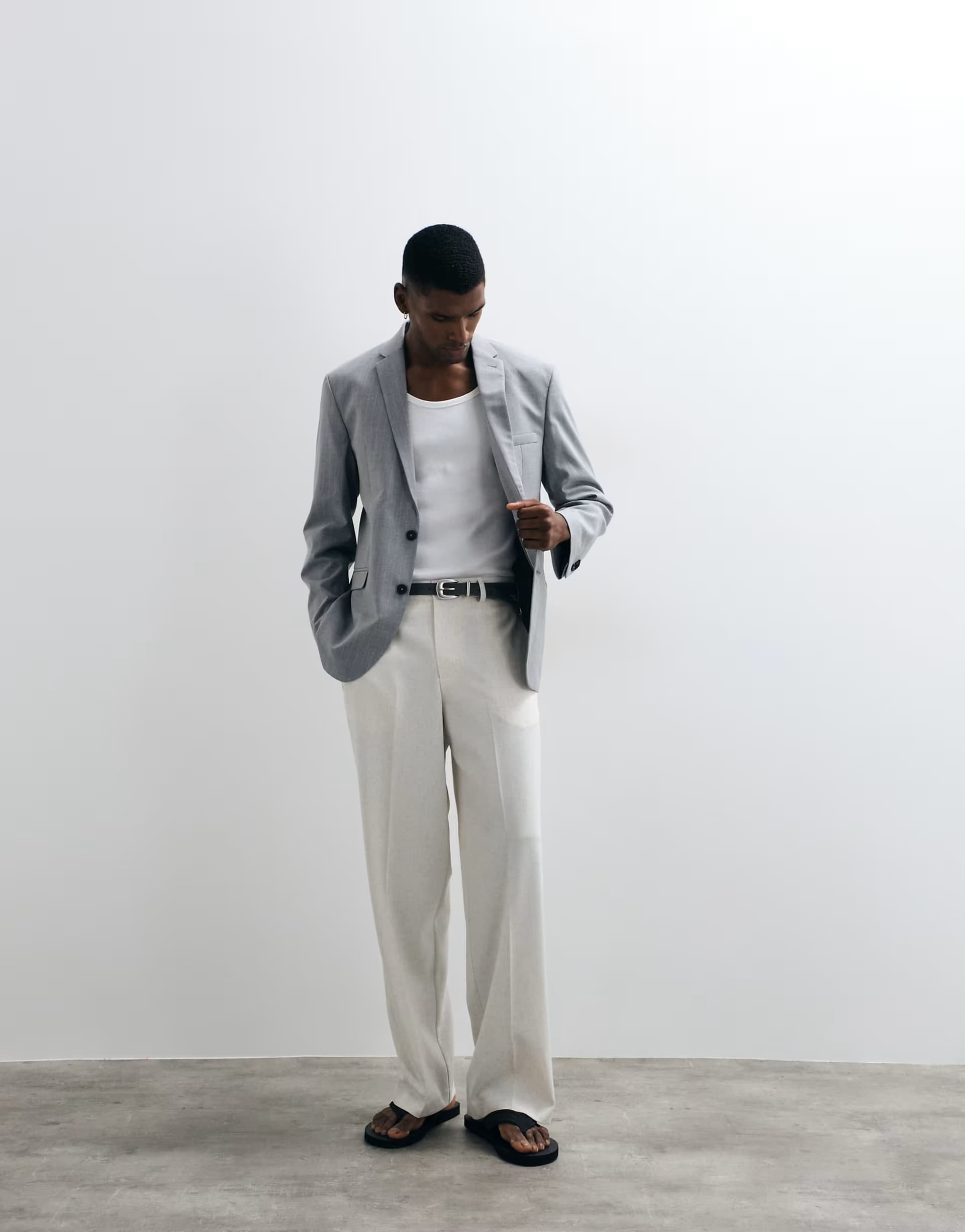 ASOS ASOS Grey Pinstripe Smart Blazer