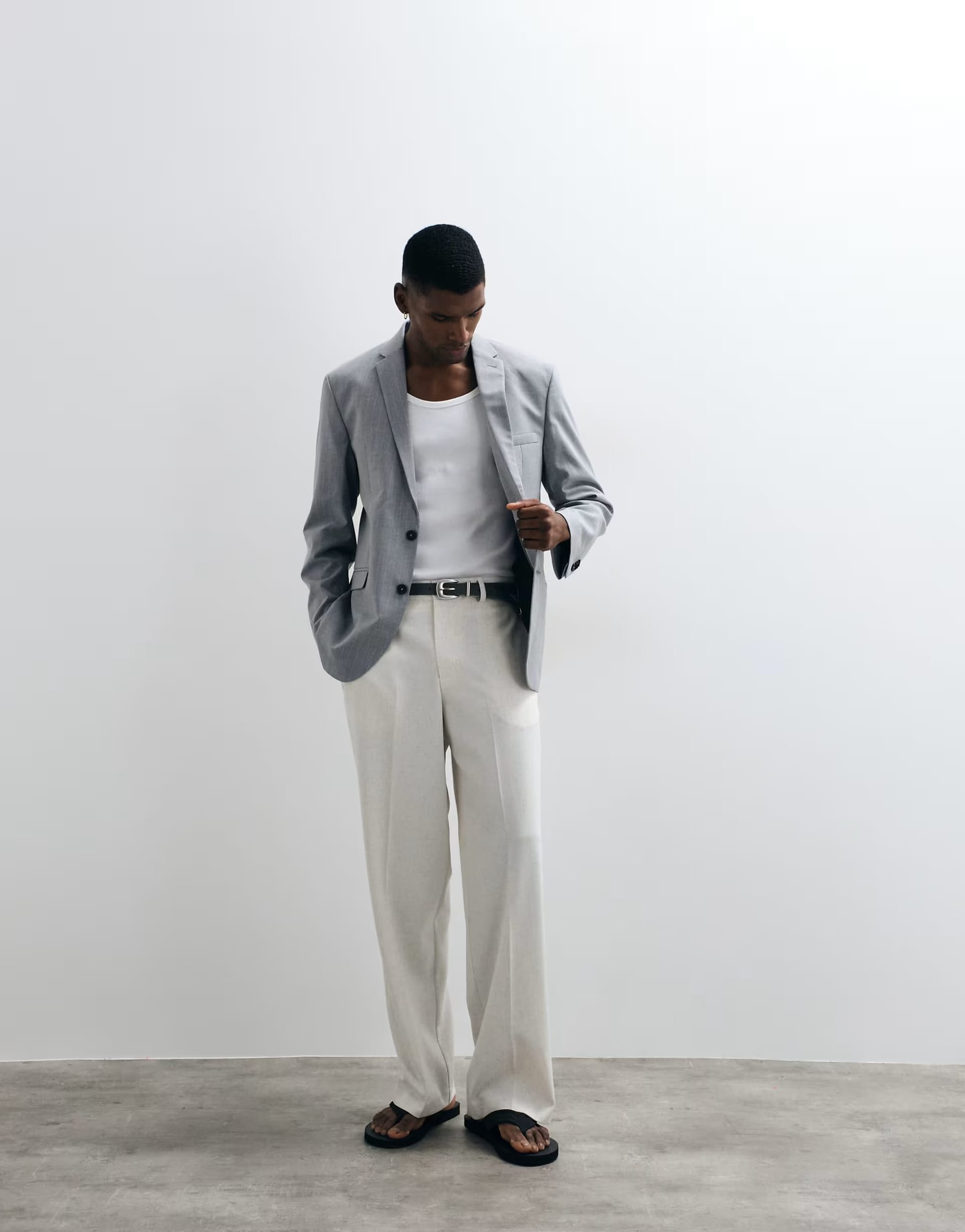 ASOS Grey Pinstripe Smart Blazer