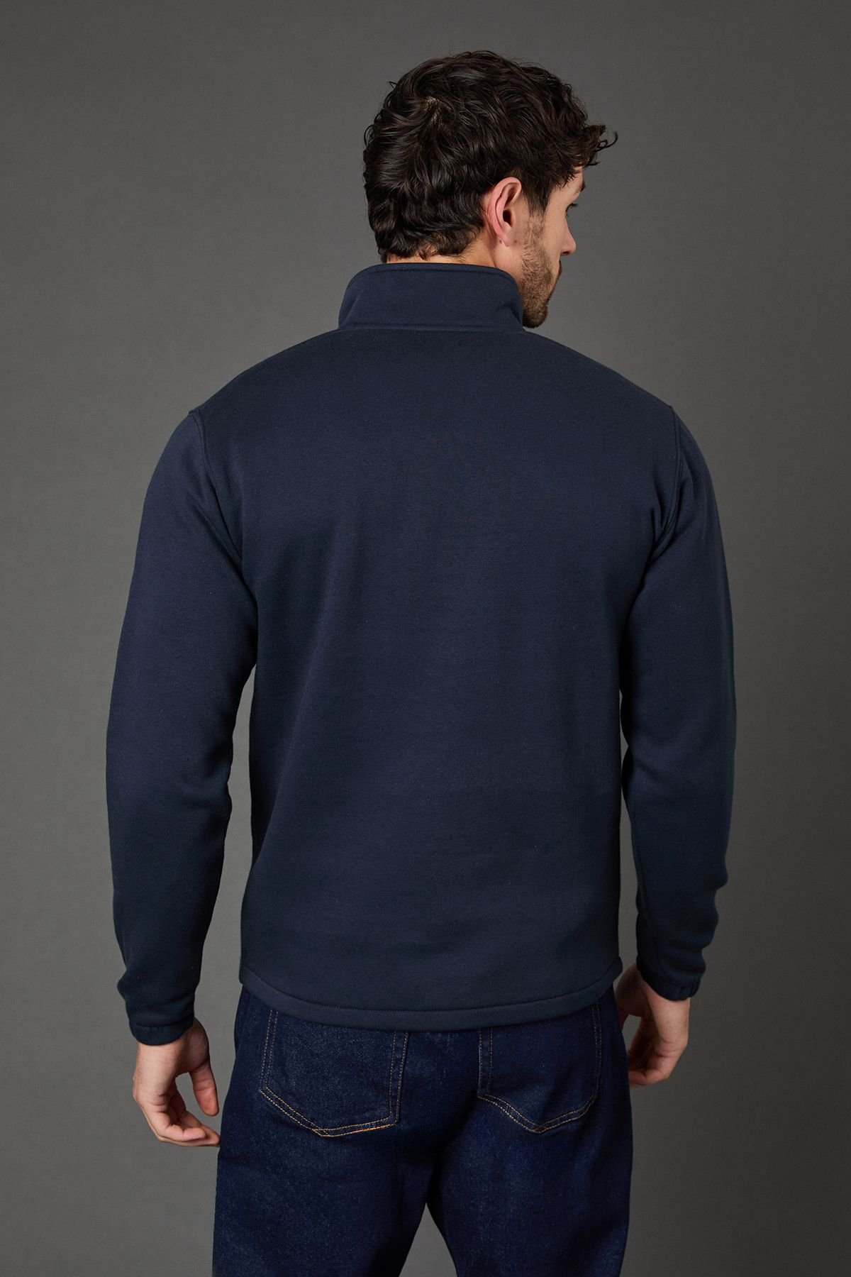 Maine Maine Men's Navy Sailing Academy Half Zip Jumper - 4