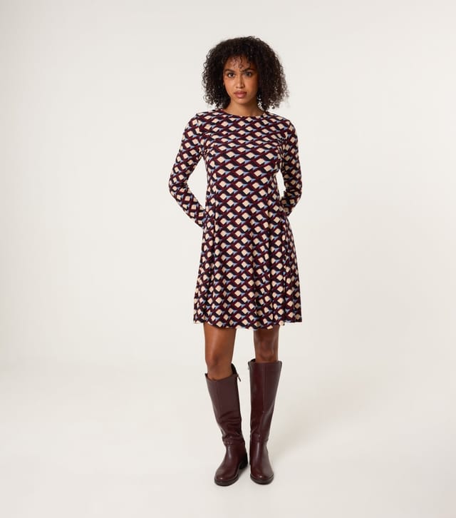 Blue Vanilla Women's Multicolour Crew Neck Mini Dress Blue Vanilla New Look - 2