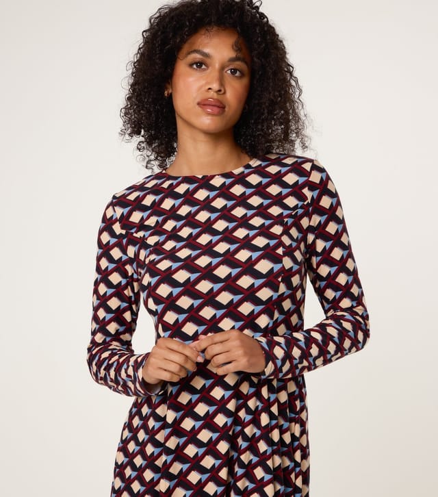 Blue Vanilla Women's Multicolour Crew Neck Mini Dress Blue Vanilla New Look - 3