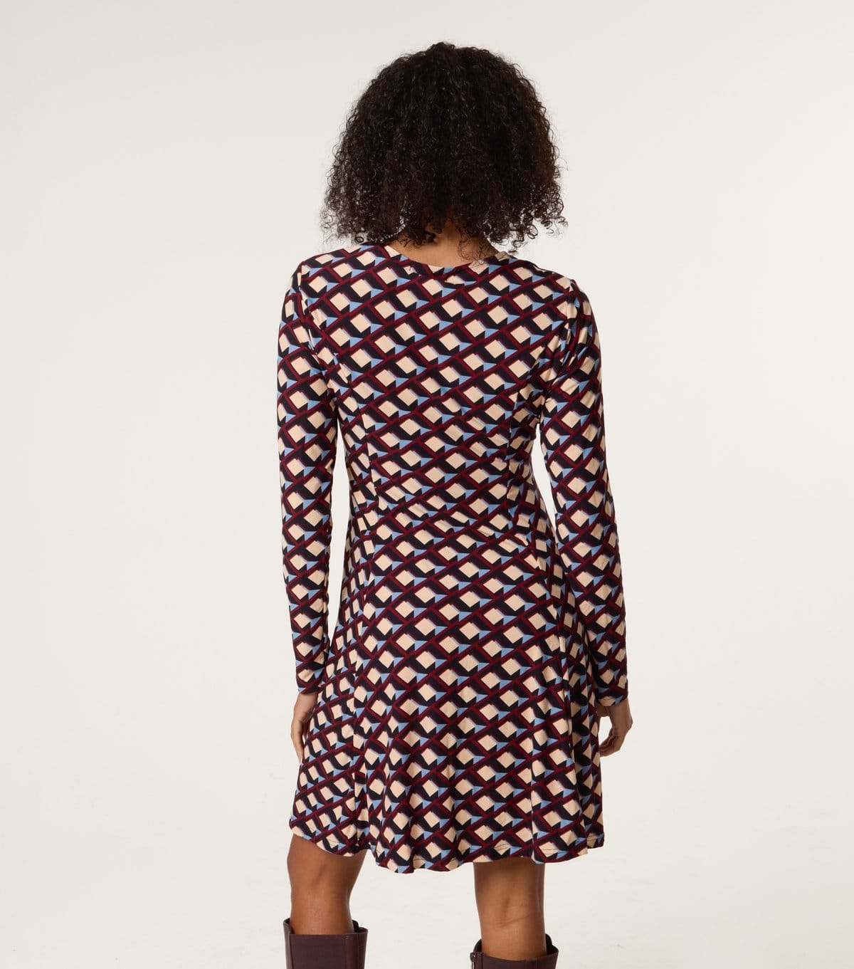 Blue Vanilla Women's Multicolour Crew Neck Mini Dress Blue Vanilla New Look - 4