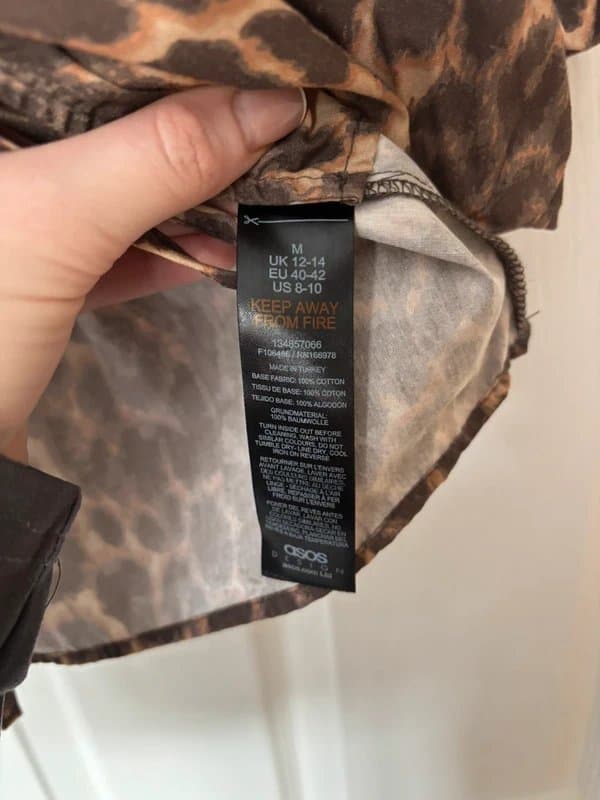 ASOS Design Leopard Print Tie Top