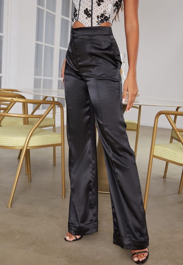 Divine Grace Divine Grace Women's Black High Waist Pants - 3