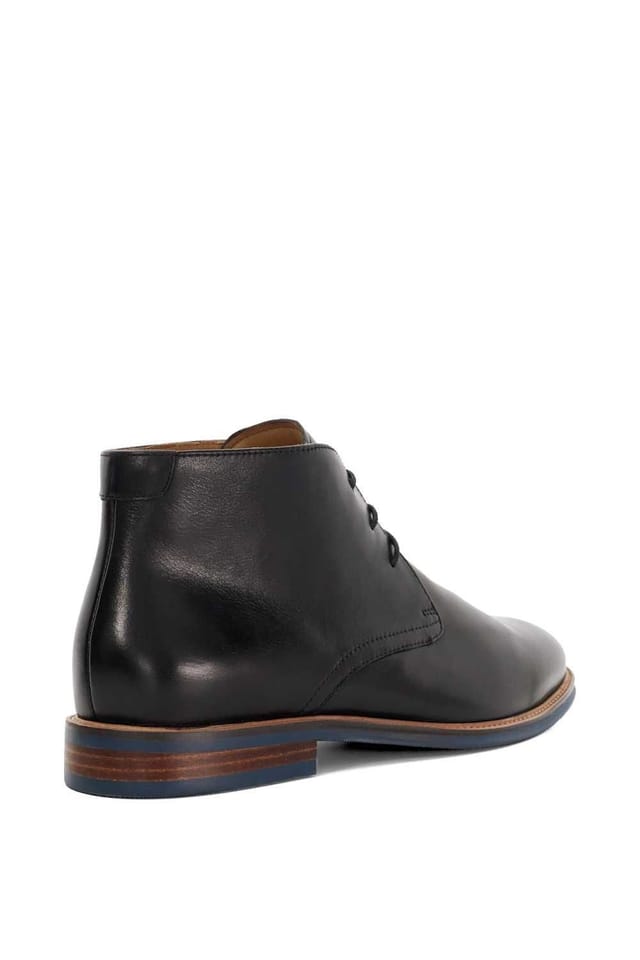 Dune London Dune London Men's Wide Fit 'Millers' Leather Chukka Boots in Black - 3