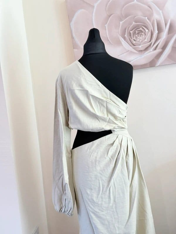 ASOS Design Asos design one shoulder cut out maxi dress with blouson sleeve RRP £65 - 1